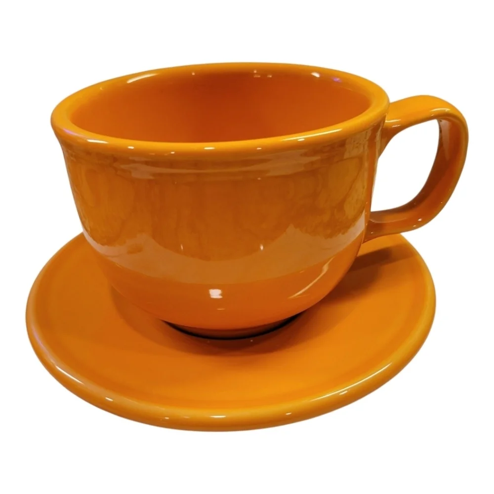 Fiesta JUMBO MUG/Jumbo Saucer Set TANGERINE